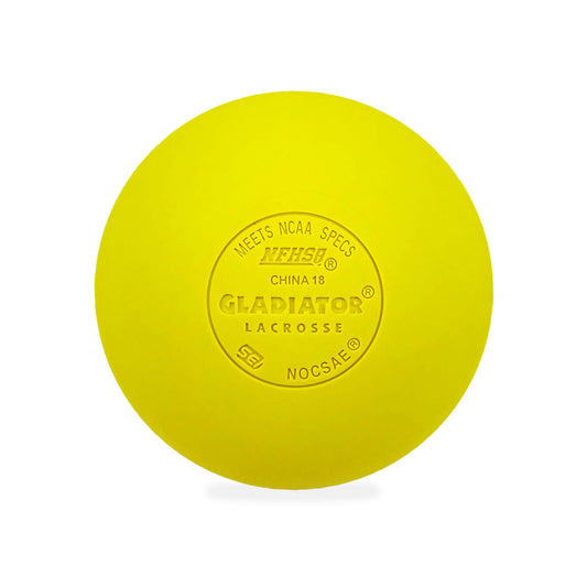 Gladiator Lacrosse® Single Official Lacrosse Ball – Yellow – Meets NOCSAE Standards, SEI Certified