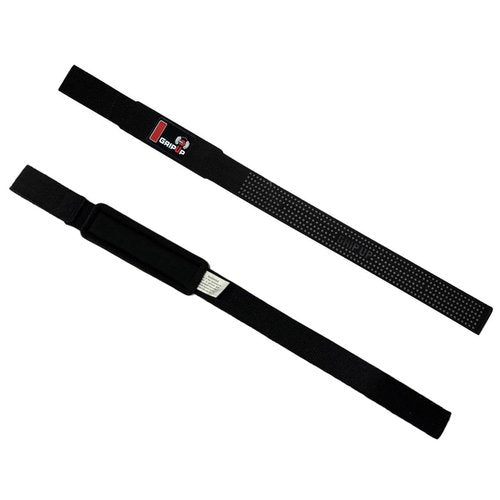 GripUpBar Lifting Straps For Weight Lifting Gel Grips Heavy Duty Gym Strap Cotton Wrist Support Neoprene Padded Anti Slip Dumbbell Bar Wraps For Bodybuilding Deadlifts Barbells Workouts Men Women (Black)