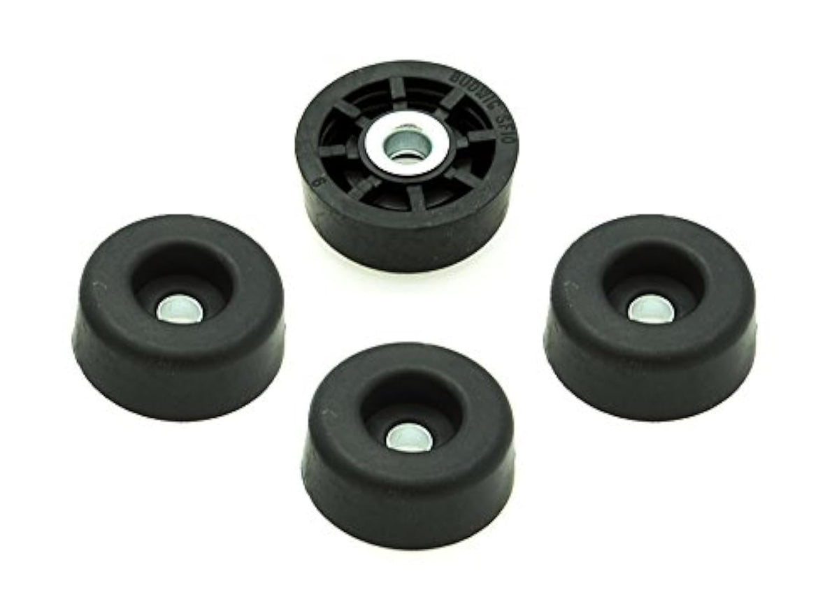 4 Super Soft Round Rubber Feet Bumpers .437 Inch H X 1.062 Inch D - Perfect for Furniture, Tables, Chairs, Sofas, Benches, Chests. Made in USA