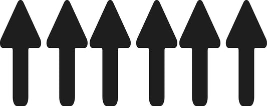 StickerTalk Arrow Vinyl Stickers, 1 Sheet of 6 Stickers, 0.75 inch by 2 inches Each