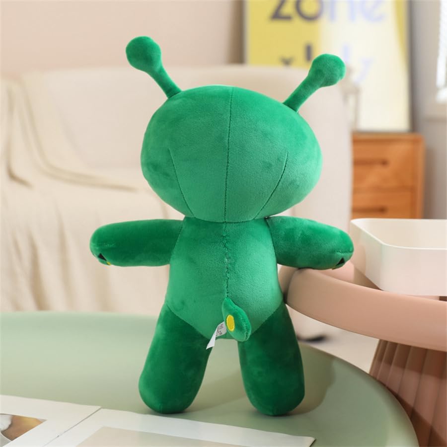 OSOCU 13.5in Green Alien Plush Toy - Ultra-Soft Stuffed Figure for Home & Room Decor | Perfect Gift for Sci-Fi Fans