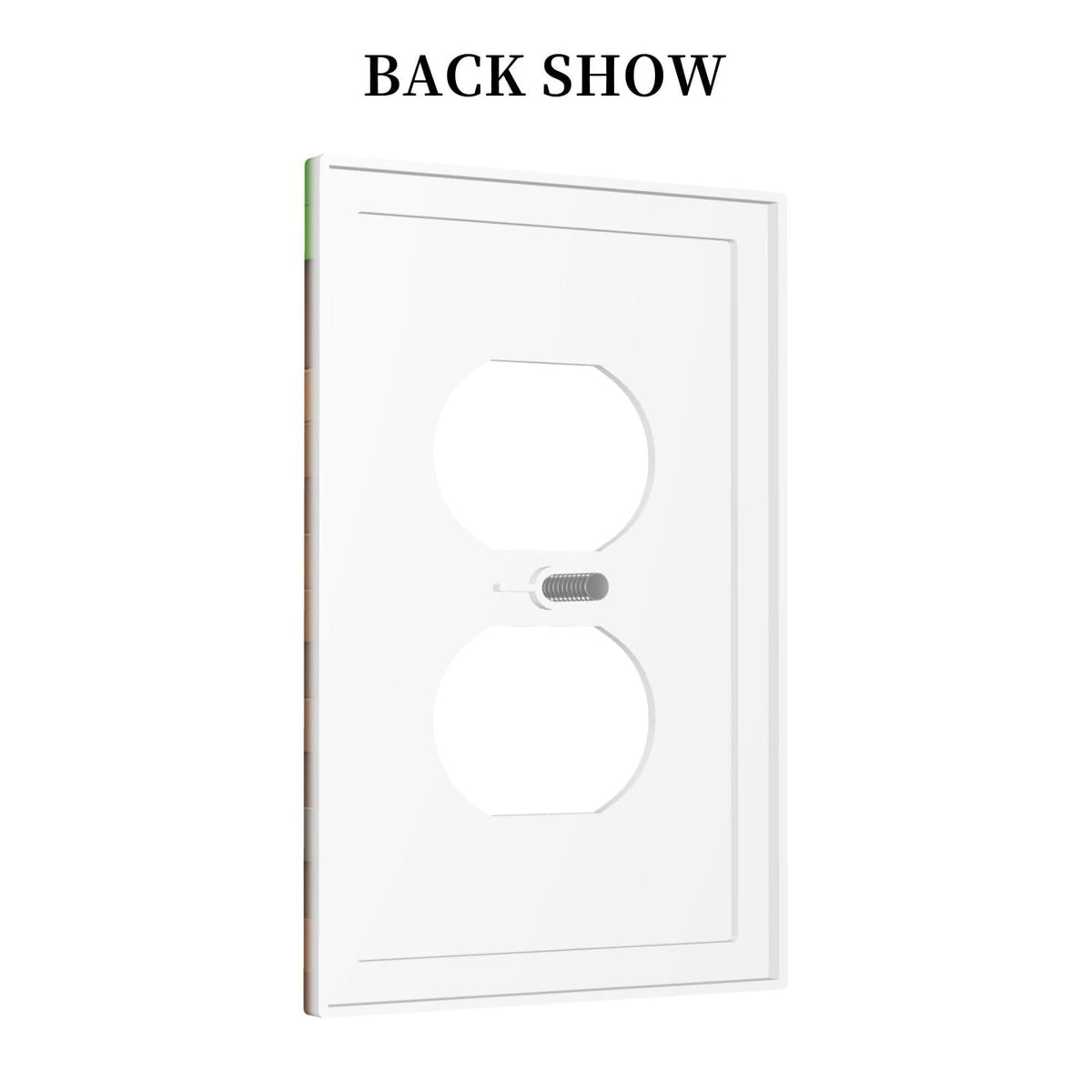 Pixel Style Gamer Themed Grass Block Outlet Covers 1 Gang Duplex Light Switch Cover Decorative Switch Plates Electrical Receptacle Faceplate Wall Plate for Kids Room Office Home Decor