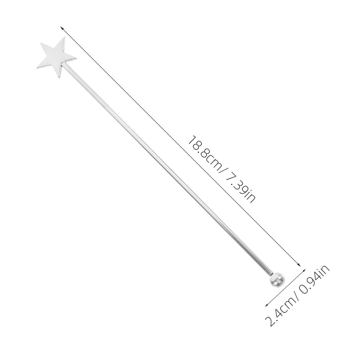 Alipis Stainless Steel Stirring Rods 7.4 Inch Long Metal Swizzle Sticks for Cocktails Coffee and Beverages Reusable Bar Party Drink Stirrers Set of 5