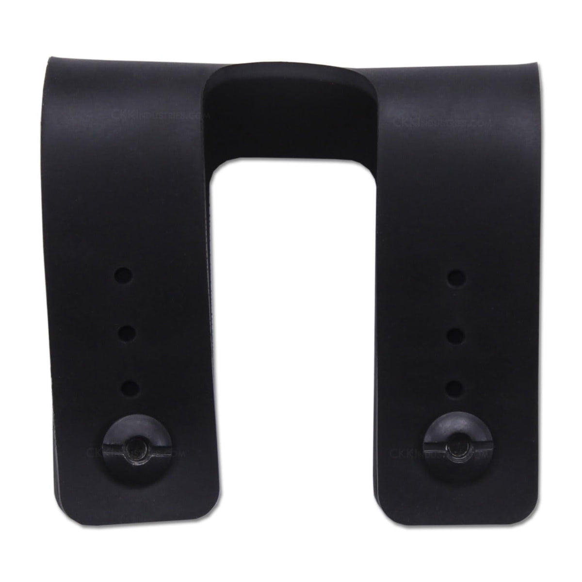 IWB Double Belt Loop - Heavy Duty Rubber – Black w/Pull-The-Dot Snaps/Durable Caps & Mounting Hardware - Belt Loop for IWB Carry - (Fit 1.25-2.00 Inch Belts (Adjustable)