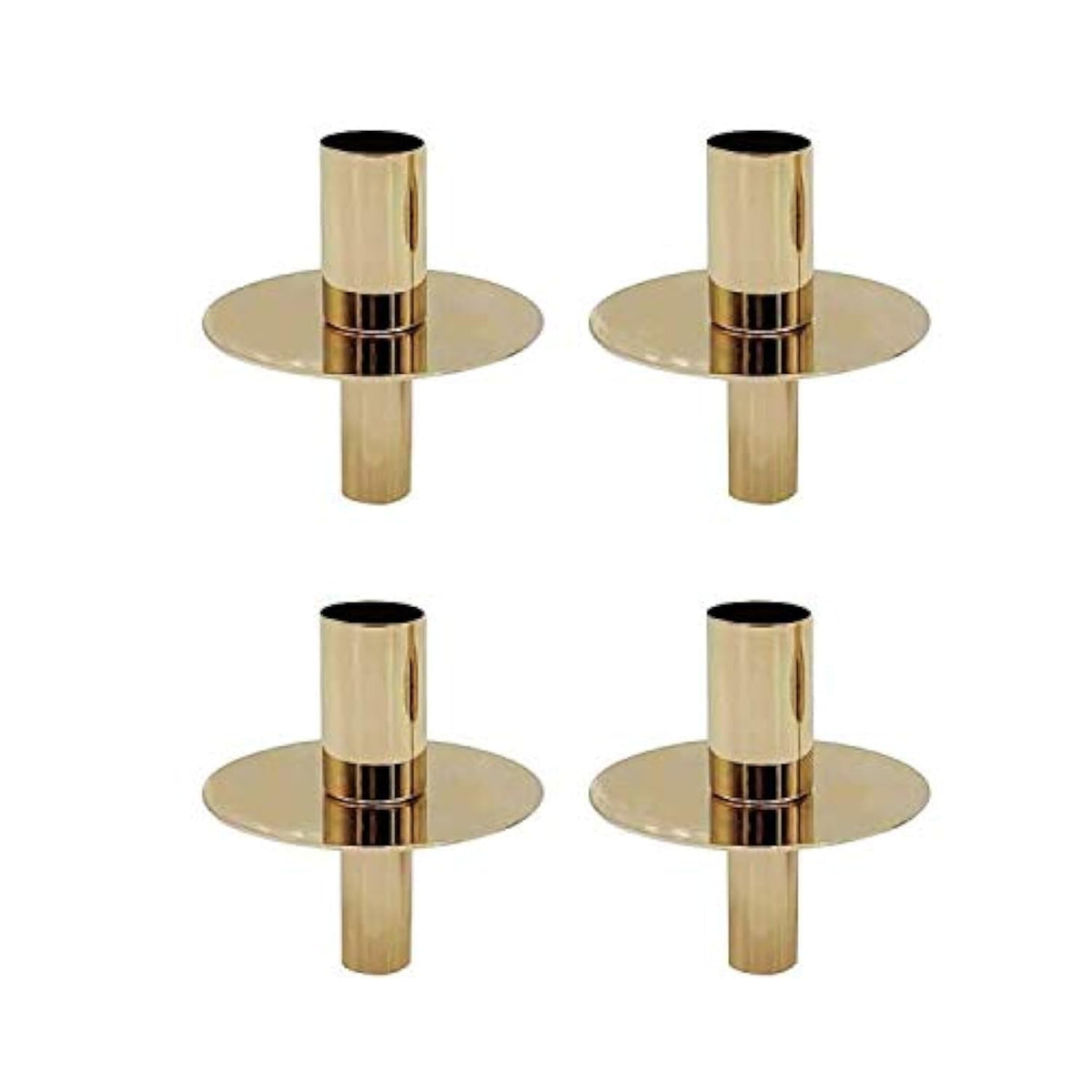 VINCIGANT Gold Wine Bottle Taper Candle Holder,Modern Candlestick Holder for Standard Votive Candles,Birthday Wedding Decoration (Set of 4) Gold Candle Stick Holders Centerpieces for Tables Bulk