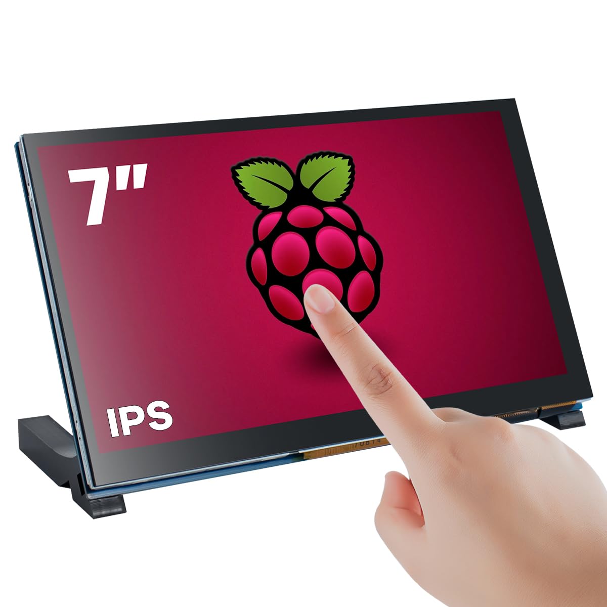 Hosyond 7 Inch Touchscreen IPS DSI Display Compatible with Raspberry Pi 5/4/3, 800x480 Pixel Capacitive Screen MIPI Driver-Free Interface
