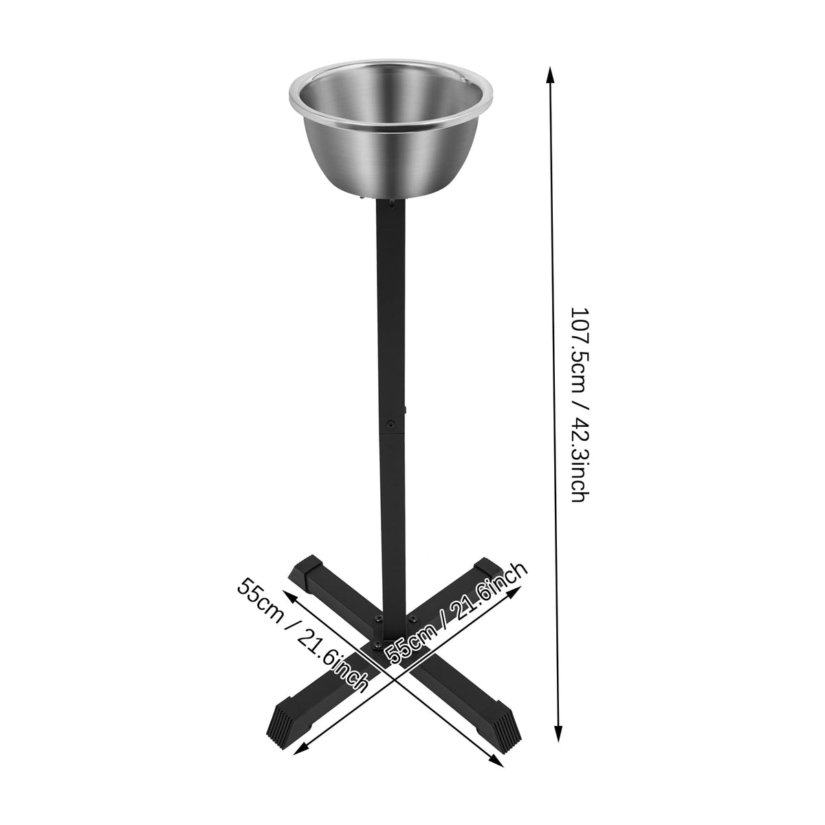 OUGWFYANG 42.3 Inches Portable Gym Chalk Stand, Freestanding Chalk Bowl for Gym, Steel Gym Chalk Holder for Gymnastics, Weight Lifting, Climbing Sports