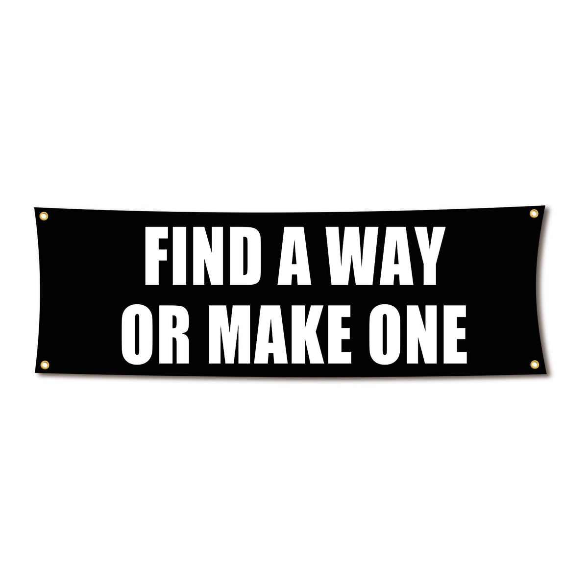 NJCBEIKX Motivational Gym Flag Banner - Find a Way or Make One - 72x24 Inches Home & Garage Gym Wall Decor with 4 Brass Grommets for Easy Hanging