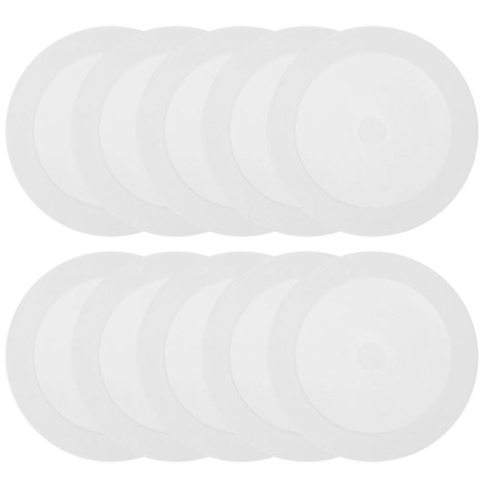 PATIKIL 6 Inch Flat Cones,10 Pcs Spot Markers Small Flat Soccer Training Cone for Football Basketball Agility Practice Sports Training Equipment, White