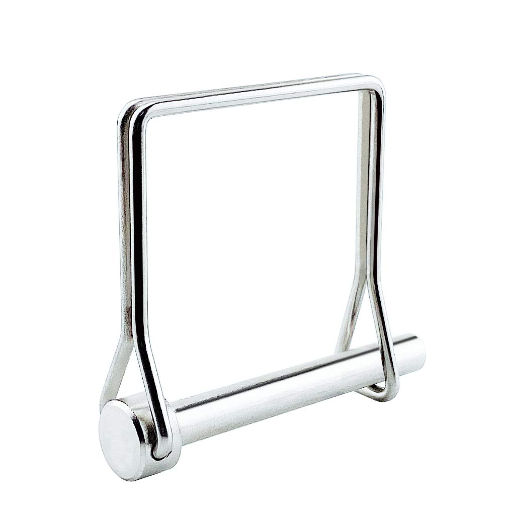 2 Pack Full 316 SS Square Pto Pin, Safety Coupler Pin 5/16" x 2.76"(8mm x 70mm), Full Marine Grade 316 Stainless Steel Heavy Duty Shaft Locking Pin