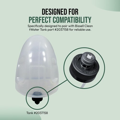 Bissell Selgo Replacement Cap & Straw Assembly - Compatible with Little Green Machine Models 1400B, 1400W, 3369, 3353, 3519, Black