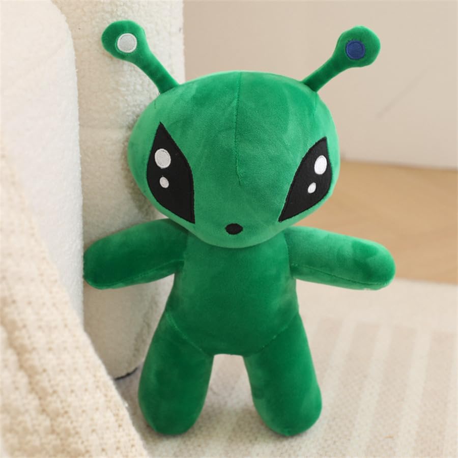 OSOCU 13.5in Green Alien Plush Toy - Ultra-Soft Stuffed Figure for Home & Room Decor | Perfect Gift for Sci-Fi Fans