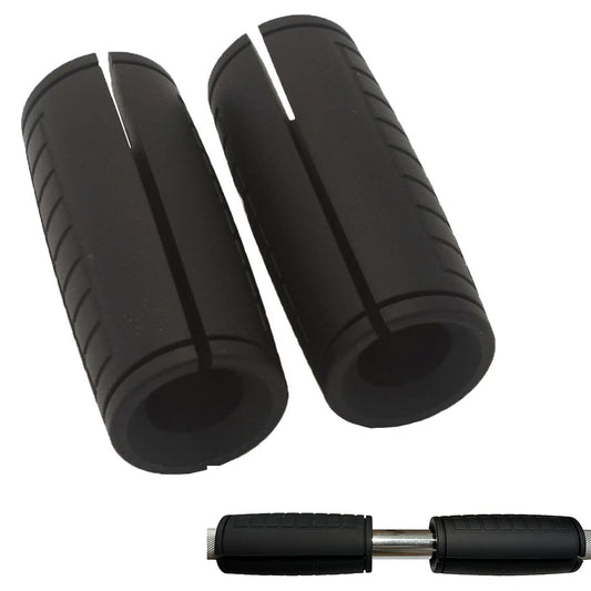qibylift Pull Up Thick Bar Adapter, Weight Grips Bar Fit for Standard Barbell - Dumbell Handles, Silicone Rubber Barbell Grips for Weight Lifting Cable Attachments & Fitness Training (Black)