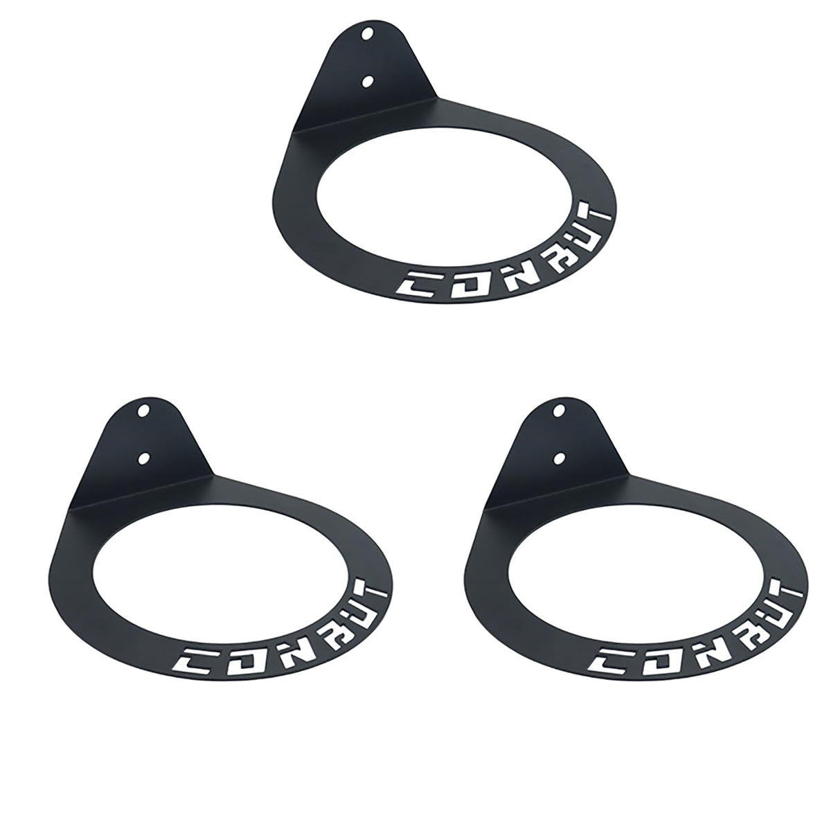 CONBUT Medicine Ball Rack Exercise Ball Holder Wall Mount, Medicine Ball Storage, 8.8 Inch Inside Diameter Exercise Ball Storage for Gym Exercise Sports Garage Home Commercial Accessory (3pcs)