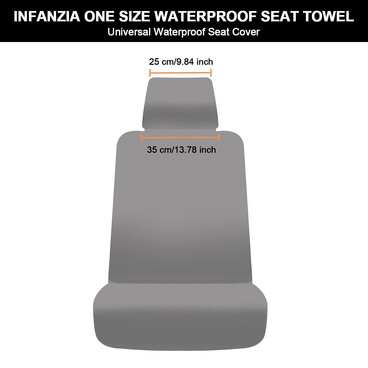 INFANZIA Premium Waterproof Seat Cover Towel Protector Neoprene Universal Fit, Upgraded 100% Washable & Removable Non-Slip Sweat Carseat Towel Covers, Perfect for Gym/Yoga/Workout（Purple,2PCS