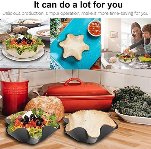 RUVINCE Tortilla Bowl Maker - Nonstick Taco Shell Set of 8 | Perfect for Salads and Dips