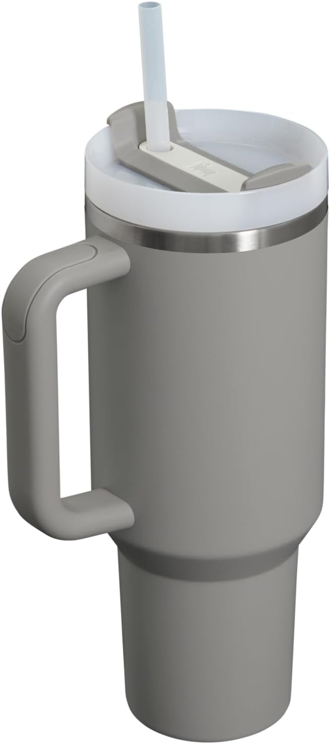 STANLEY Quencher H2.0 Tumbler - 40 oz Insulated Stainless Steel with Handle & Straw | BPA-Free | Ash