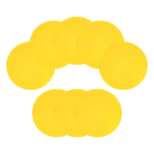 YELARXI Spot Markers for Agility Dot, Non-Slip Poly Spots Floor Dots Flat Field Soccer Training Equipment 9 in & 8 Pcs & Yellow -Fitting for (Gym/Sports/Training/PE Games/Dance)