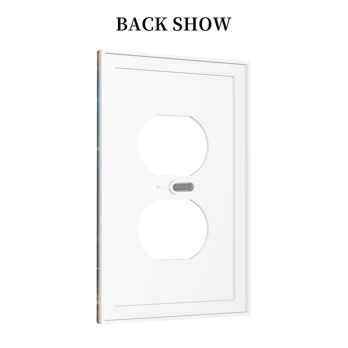 Delicate White Daisy Jars Retro Wood Background Outlet Covers 1 Gang Duplex Light Switch Cover Decorative Switch Plates Electrical Receptacle Faceplate Wall Plate for Farmhouse Home Decor