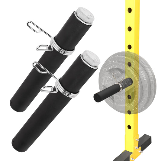 Weight Plate Holder Power Rack：1Pair Olympic Plate Storage for Squat Rack Attachment- 2inch Plates Holder for Power Cage Rack