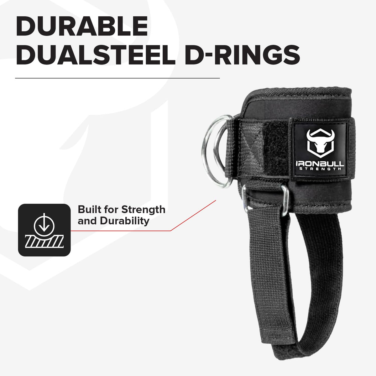 Women's Kickback Ankle Strap for Cable Machines & Resistance Bands: Gym & Home Workout Cuff Attachment for Leg Extensions, Kickbacks, Hip Abductors - Booty Exercises" (Single, Black)