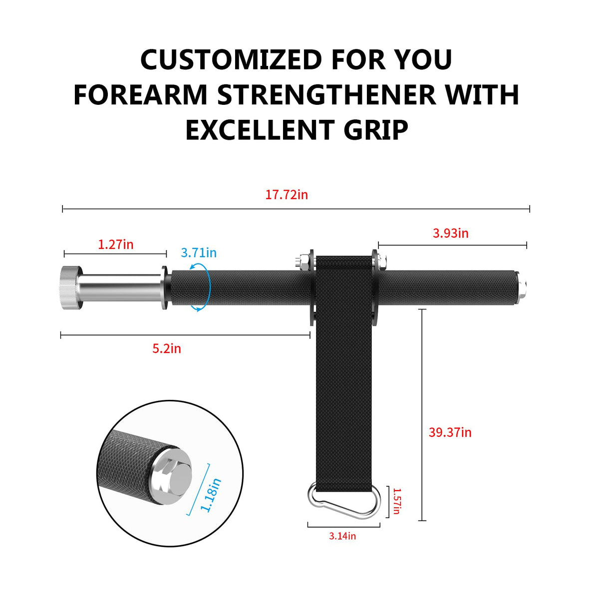 Wrist and Forearm Blaster, Wrist Roller & Forearm Strengthener for Training and Workout, Ideal for Hand, Wrist, and Forearm Muscle Strength Training at Home or Gym