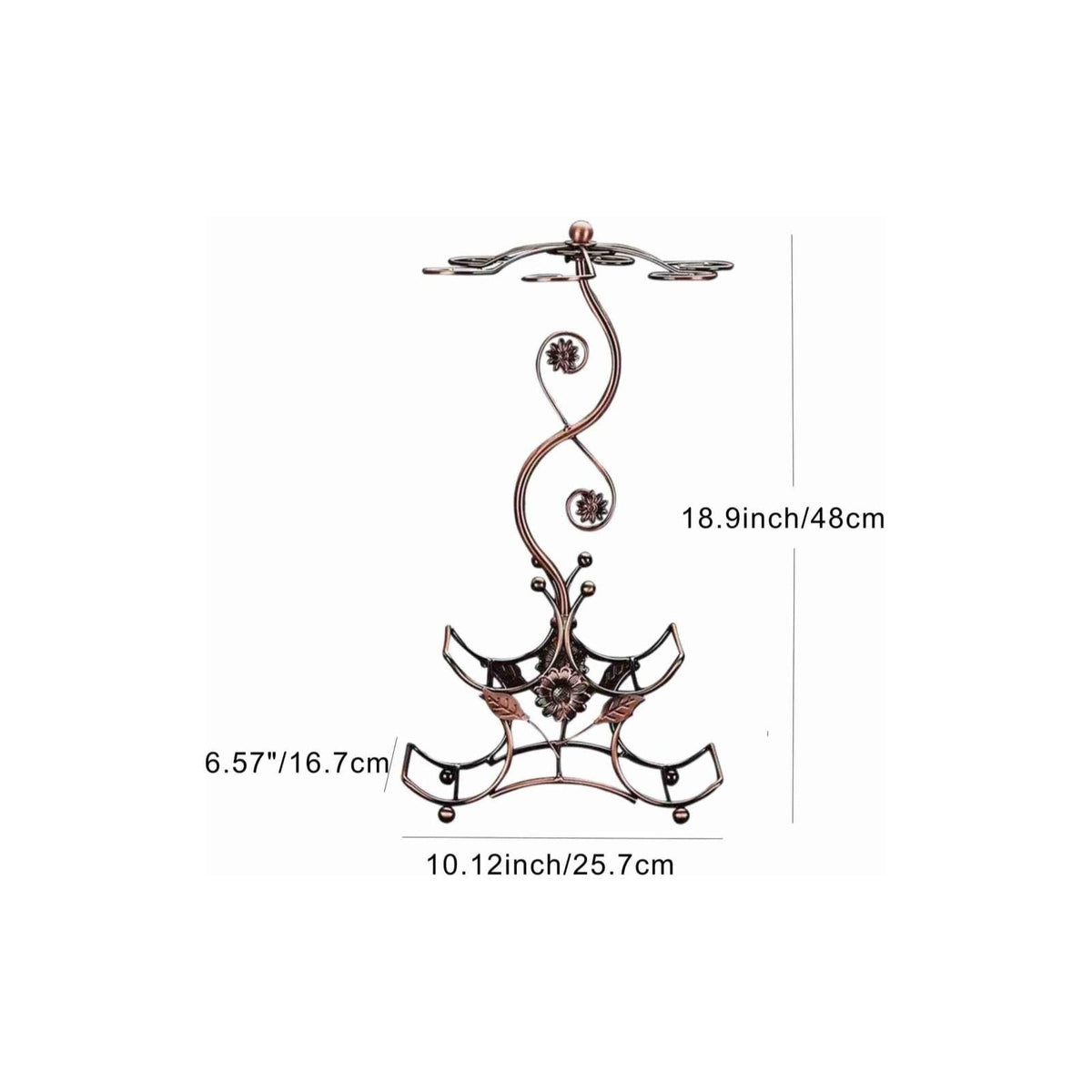 Wine Rack and Wine Glass Holder-Hold 4 Wine Bottles and 6 Glasses-Perfect for Home Kitchen Decor & Kitchen Storage Rack