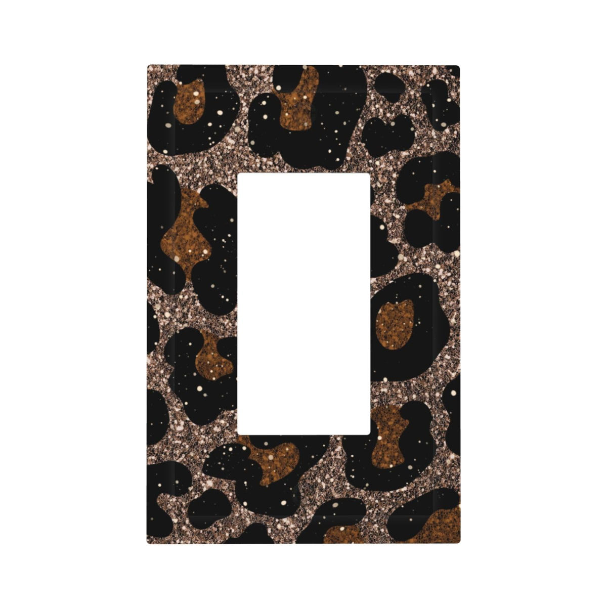 Animal Leopard Print Psychedelic Shine Decorative Outlet Covers 1 Gang Single Rocker Light Switch Cover Plate Wall Plates GFCI Faceplate for Farmhouse Bedroom Decor