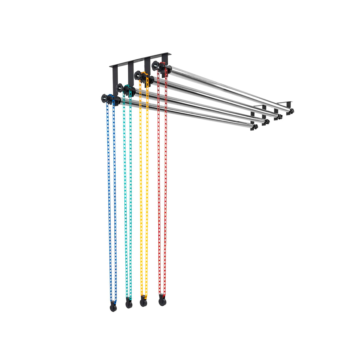TENBEST Photography Backdrop Roller Support System, 4 Rollers, 120-inch Stainless Steel Crossbars, Wall/Celing/Light Stand Backdrop Mount, Background Support