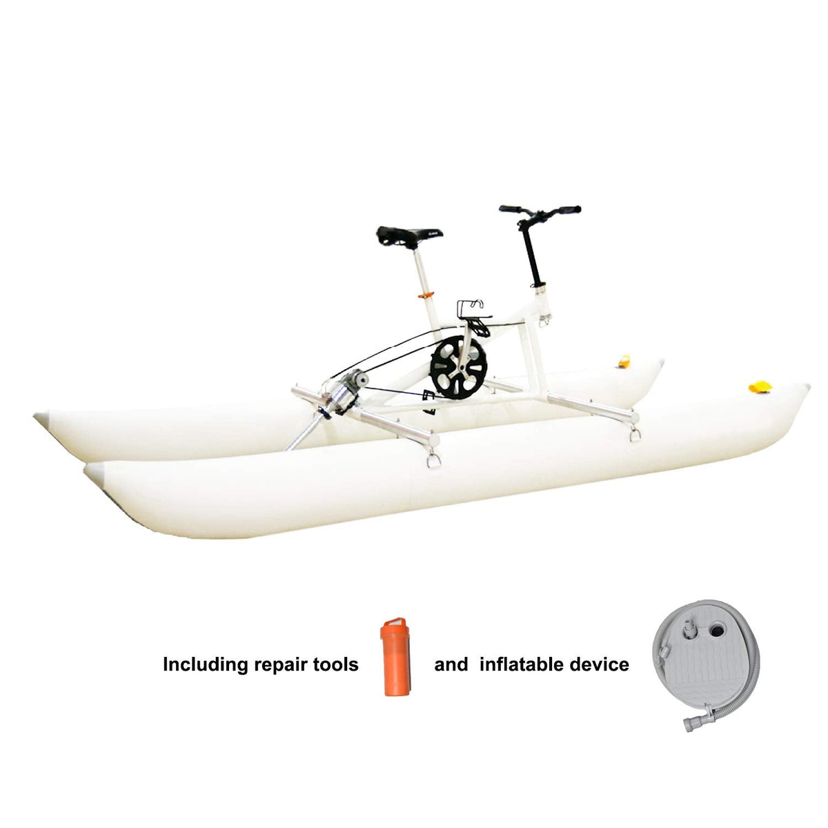 Water Bikes, Inflatable Kayak Bikeboat for Lake, Water Sports Touring Kayaks Sea Pedal Bicycle Boat for Sport Fun Fishing