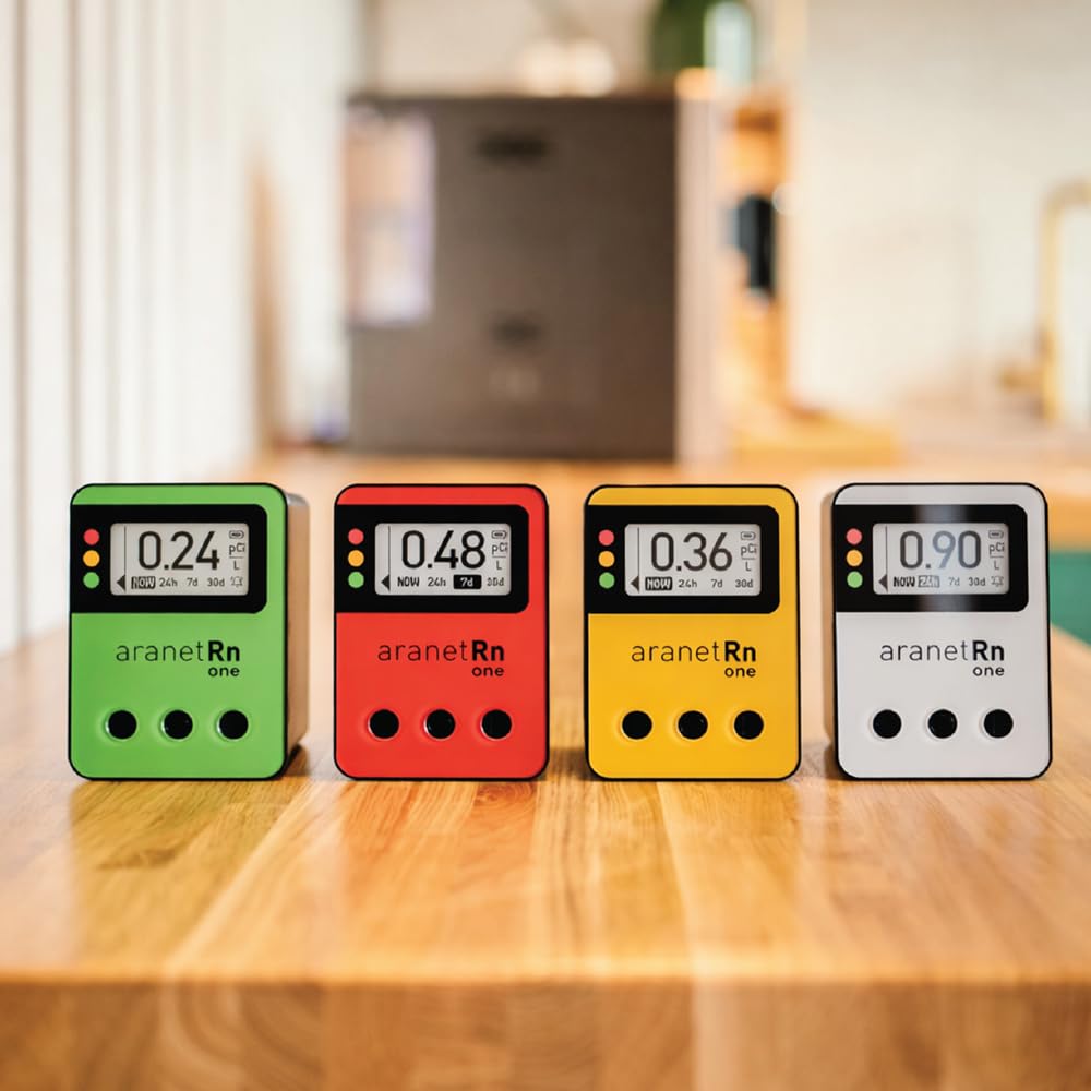 Aranet Radon One – Fast Home Radon Detector with 10-Minute Response, E-Ink Display, Battery Powered, Portable Real-Time Radon Monitor for Basements & Indoor Air Monitoring (Green)
