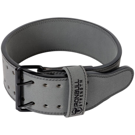 PowerLifting Belt/Weight Lifting Belt - 10mm Double Prong - 4-inch Wide - Advanced Back Support for Weightlifting and Heavy Power Lifting (Grey, XX-Large)
