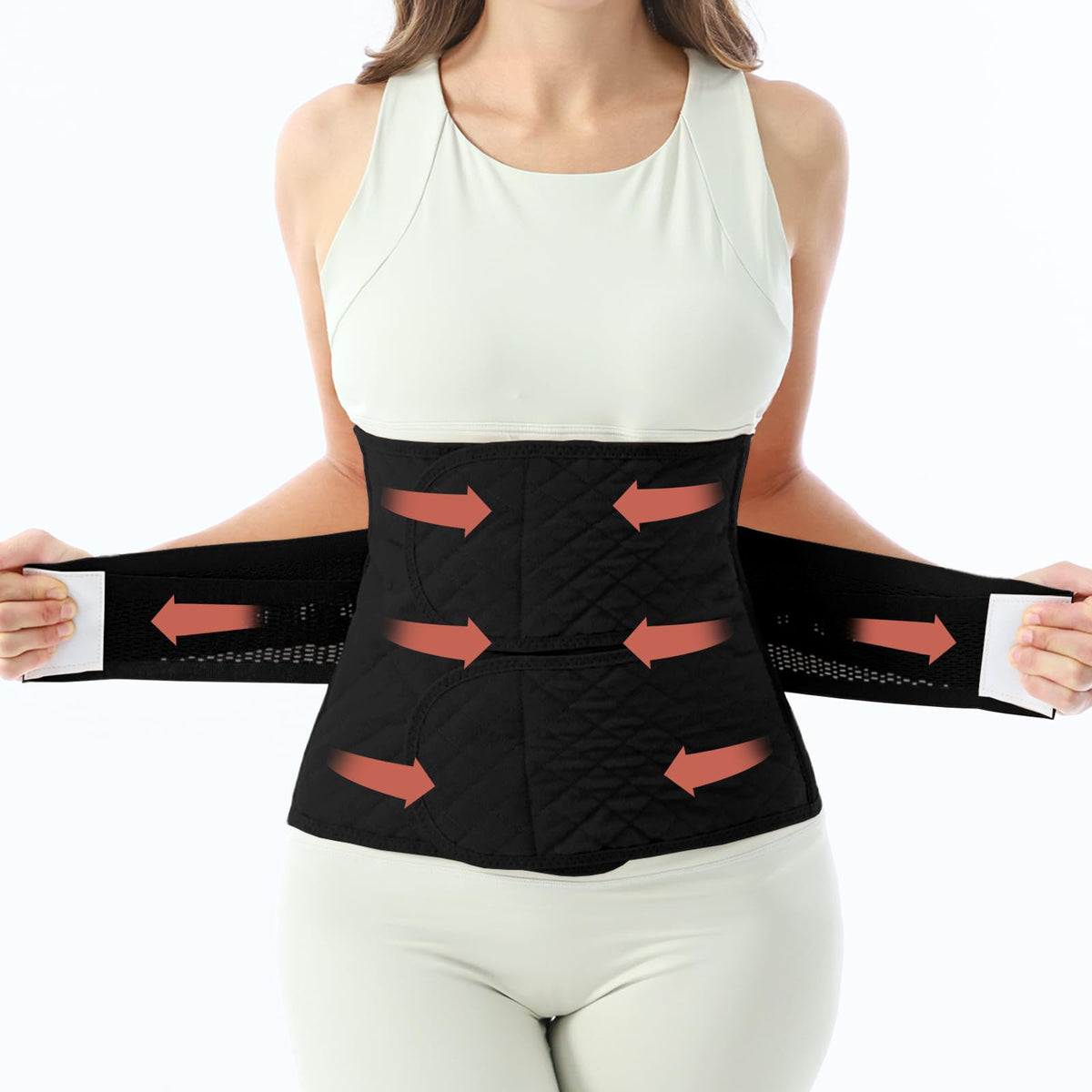 Allaugh Postpartum Belly Band for Women: Abdominal Binder Post Surgery C Section, Soft Fabric Abdominal Wrap for All Day, Comfort Non-Itchy, After Birth Recovery Back Support & Diastasis Recti Repair