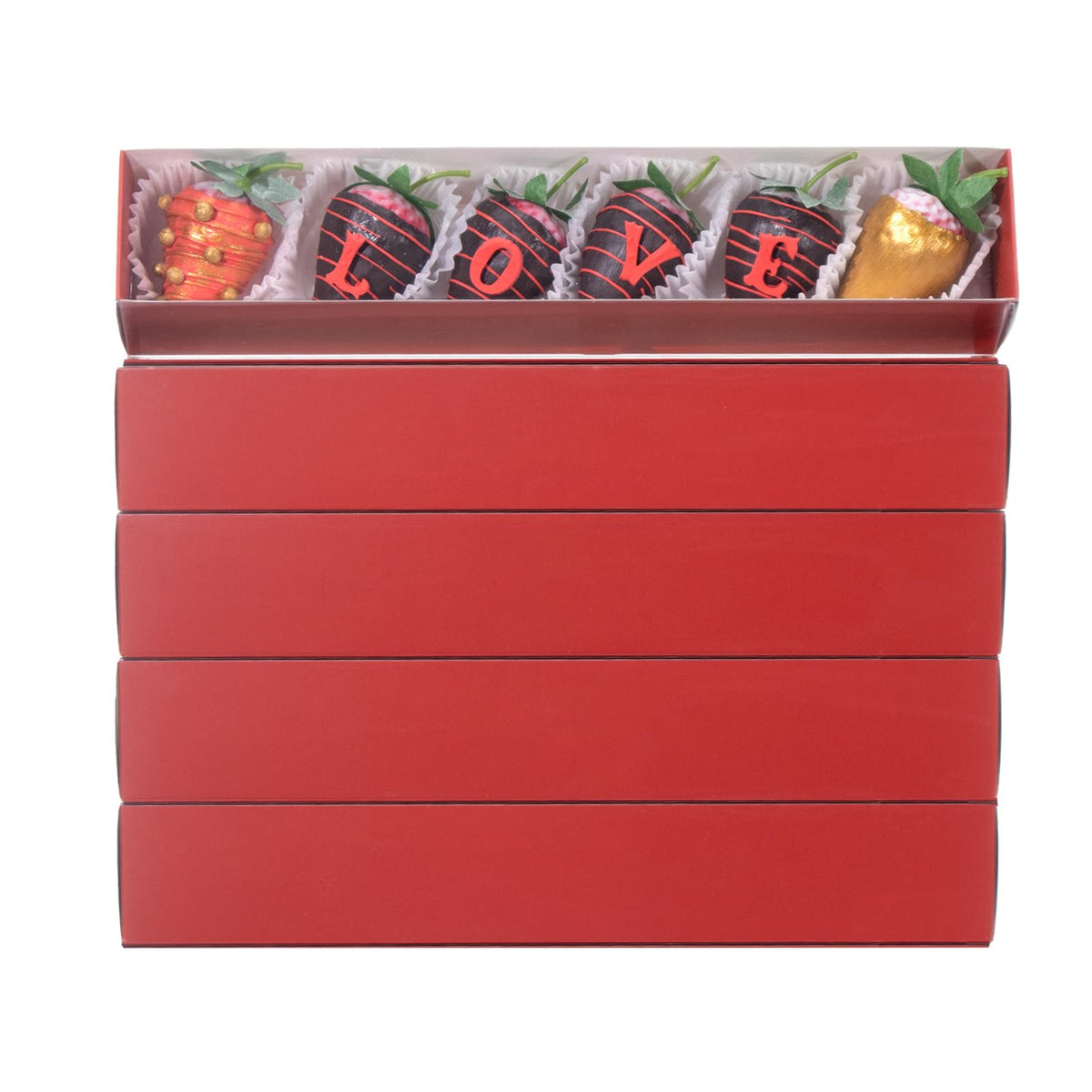 JCXGRVC 15Pack 12x2¼x2 Inches Chocolate Covered Strawberries Boxes for 6 Macaron boxes Chocolate Truffle Boxes Cookies boxes Bakery Boxes with Clear Window