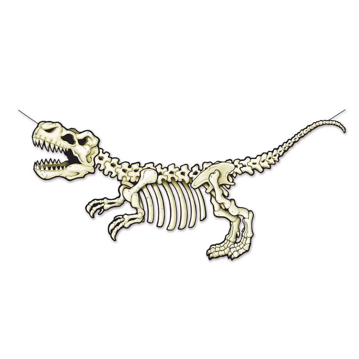 Beistle 53584 T-Rex Skeleton Streamer