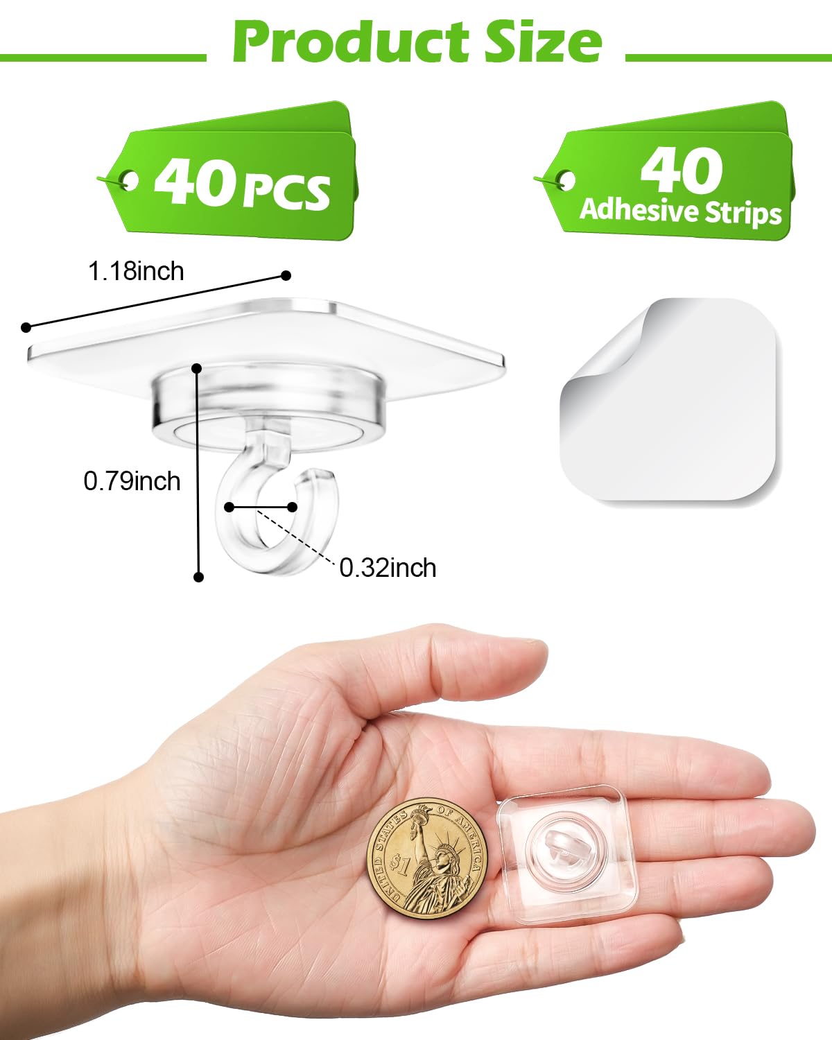 ispneay 40 Pack Adhesive Ceiling Hooks for Hanging：Ceiling Decor for Classroom Bedroom Kitchen Party Birthday Halloween Christmas - No Drill Small Drop Ceiling Hanger and Strips for Decorations