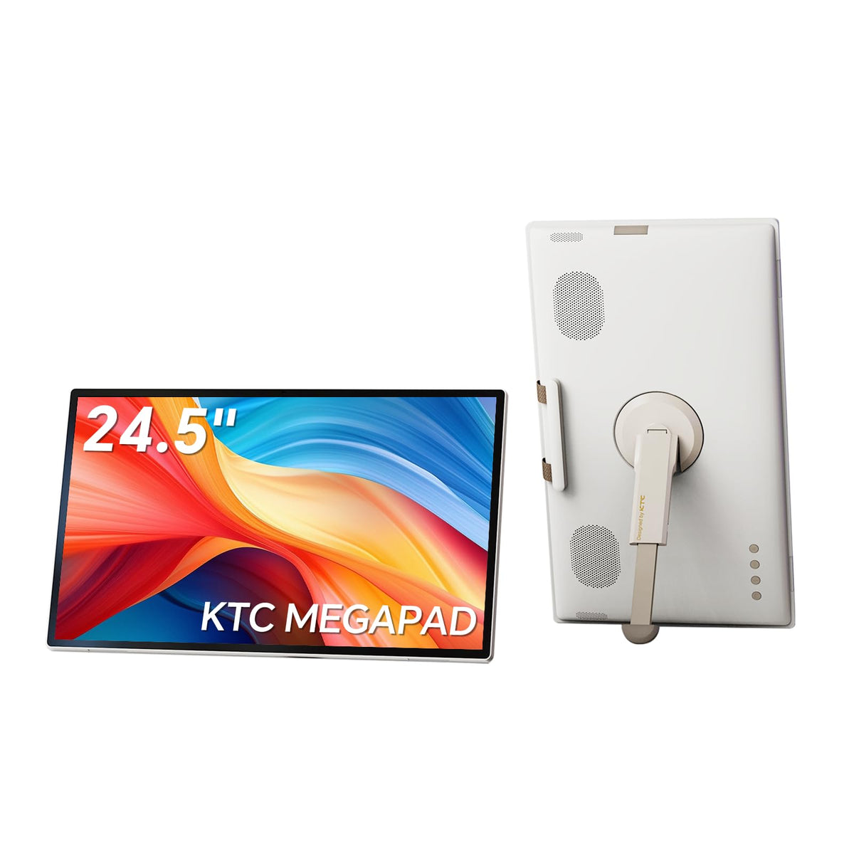 KTC 25 Inch MEGAPAD Portable TV Touchscreen Monitor 1080p, Android 14 Google EDLA Certification with Camera,Built-in Battery for Outdoor,Camping,Travel, Remote Control, A25Q5