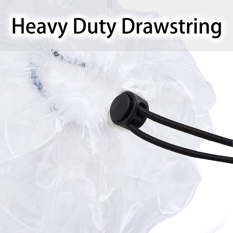 2 Pack Golf Bag Cover, 31x62 inches Extra Large Clear Drawstring Dust Covers Plastic Storage Bags, Good for Household Organizing Reusable