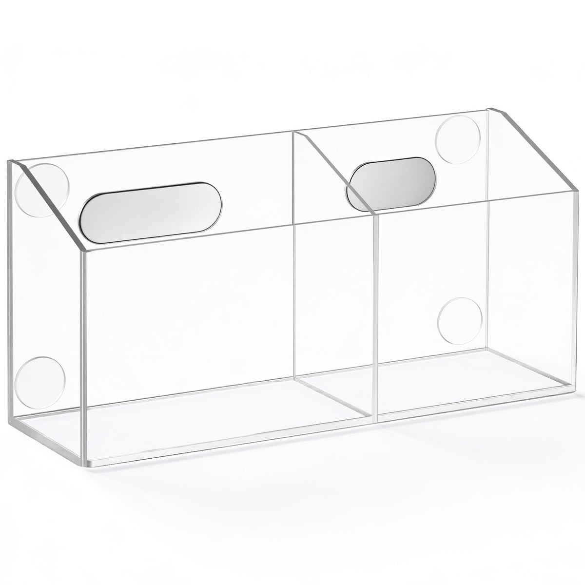 Simetufy Large Magnetic Dry Erase Marker Holder, Magnetic Pen Holder, Whiteboard Marker Holder with Movable Divider for Glass, Fridge & Locker, Non-slip Acrylic Magnetic Marker Holder