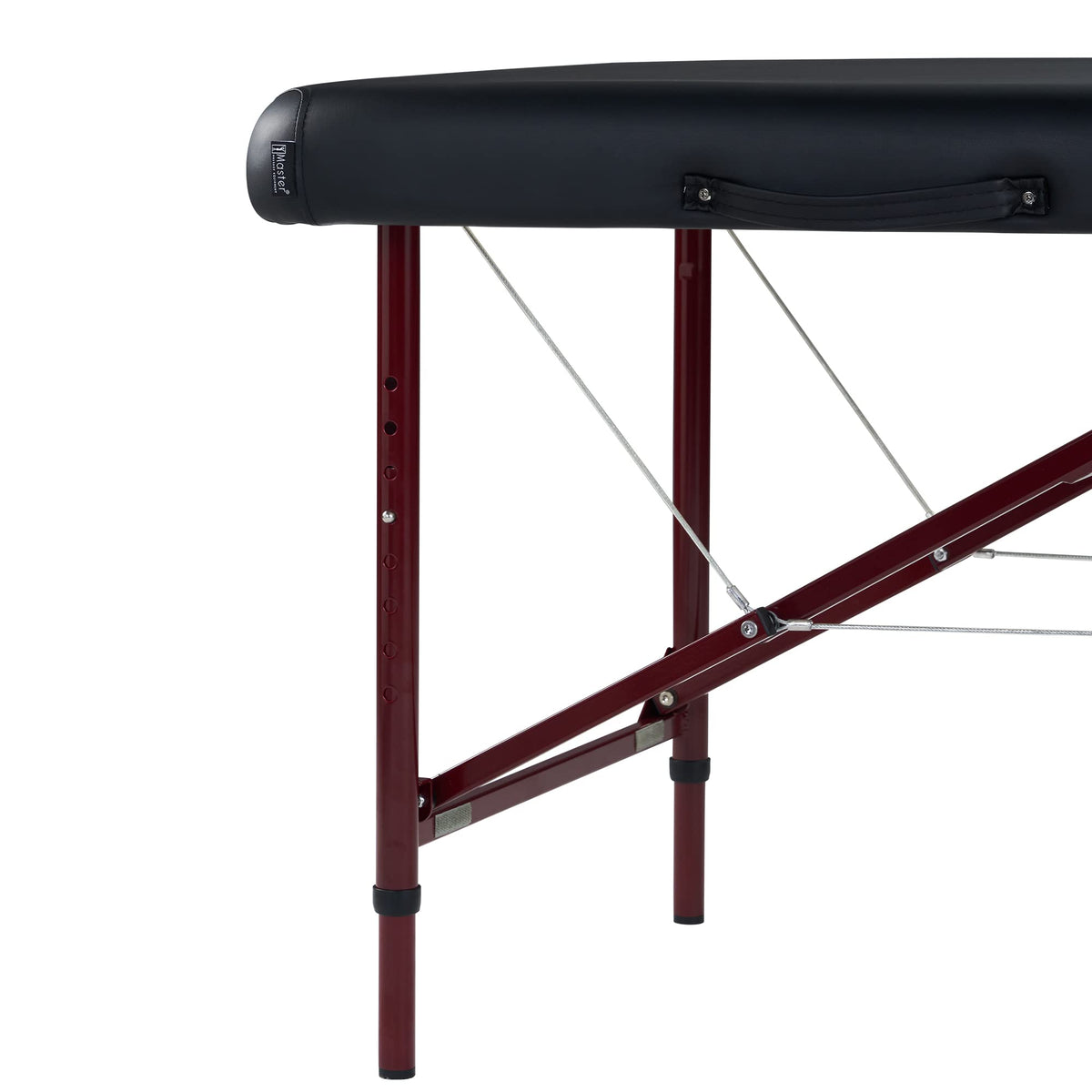 Master Massage Zephyr Lightweight Portable Massage Table Package- Tattoo Table- Spa Bed (Black, Maroon)