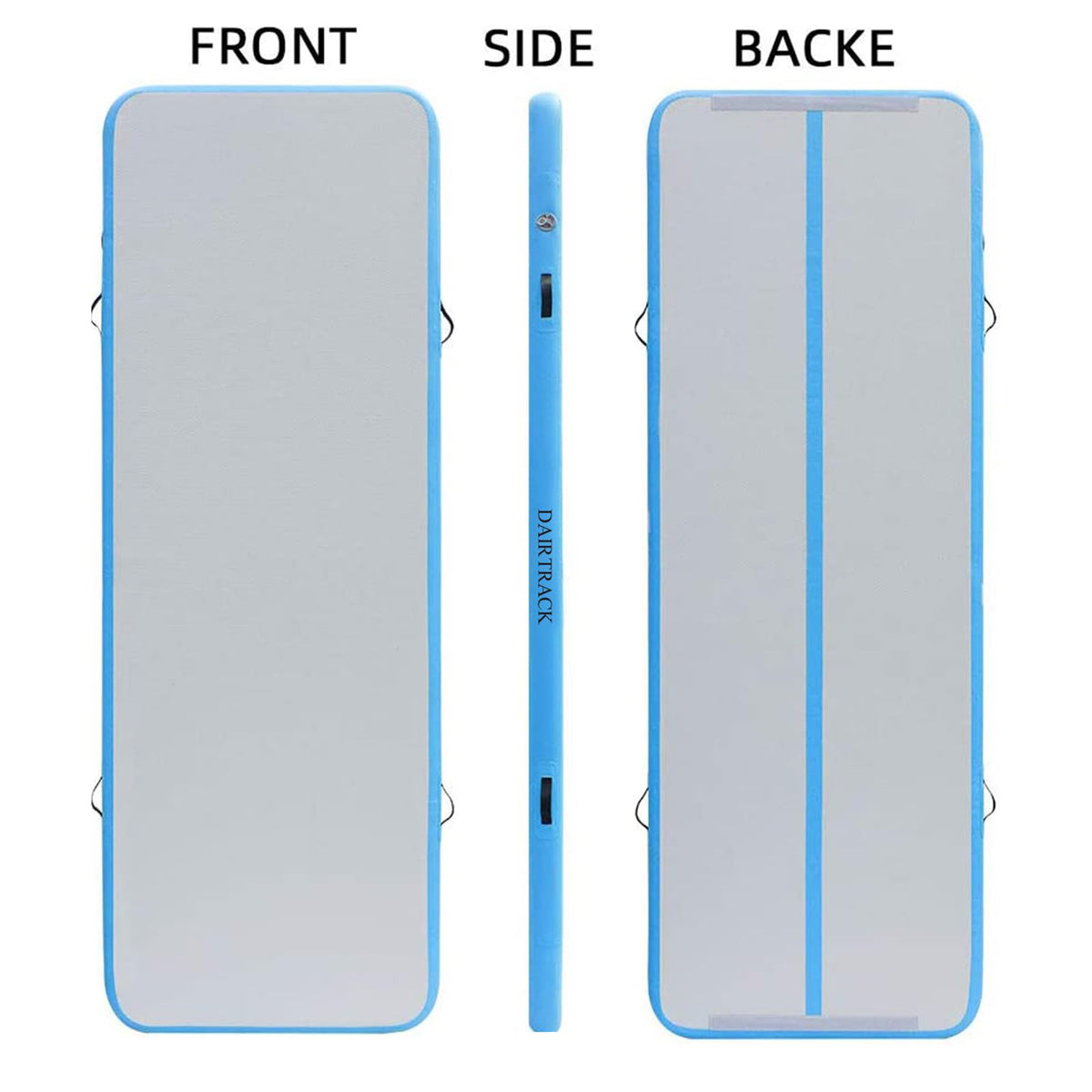 DAIRTRACK IBATMS Air Tumble Track Mat, 10ft/13ft/16ft/20ft Inflatable Gymnastics Air Mat for Gymnastics Training/Home Use/Cheerleading/Yoga/Water