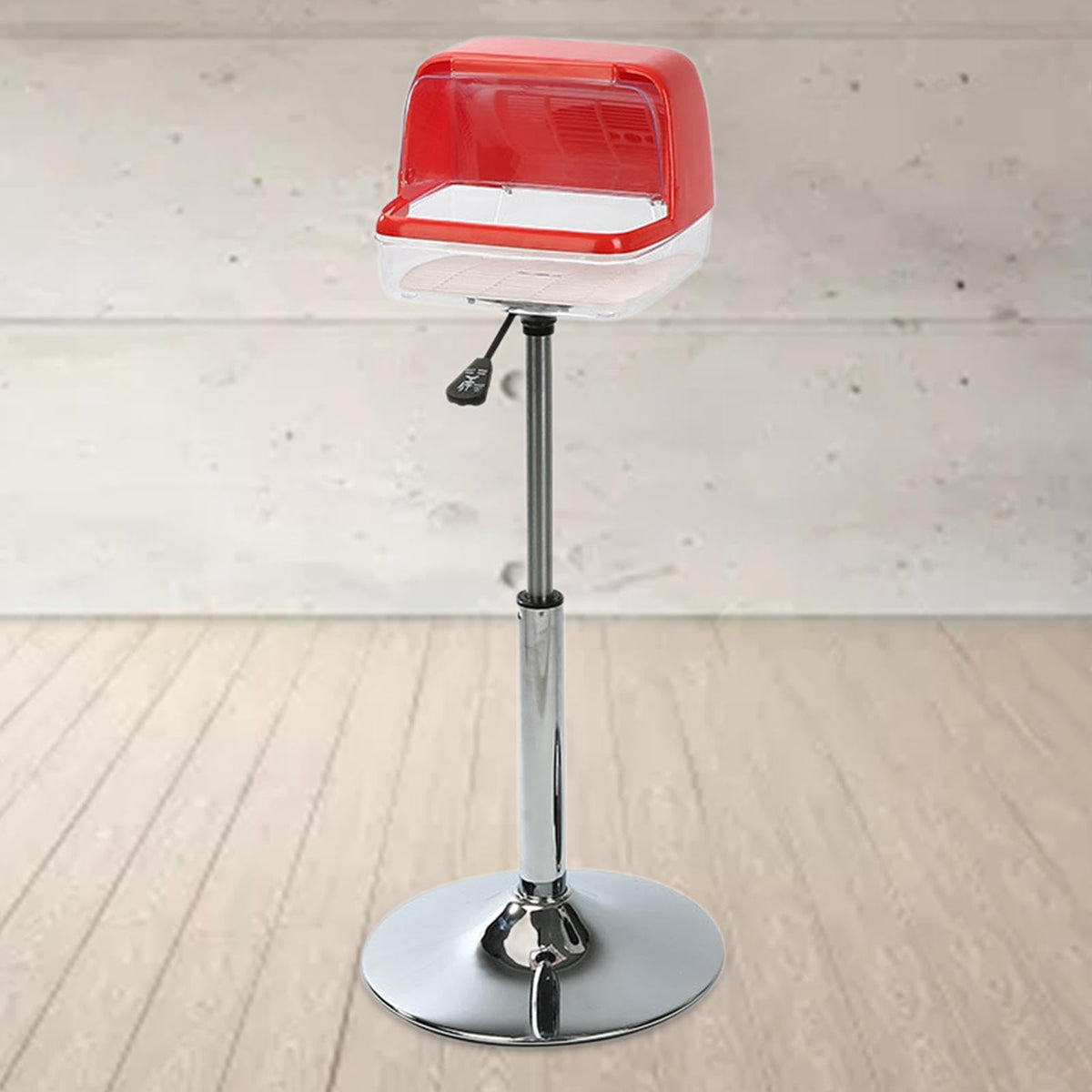 harayaa Gym Chalk Stand Weight Lifting Hand Grip Chalk Holder Rack Adjustable Height Stainless Steel Base Easy Carry Suitable for Gymnastics Weightlifting BOU, Red