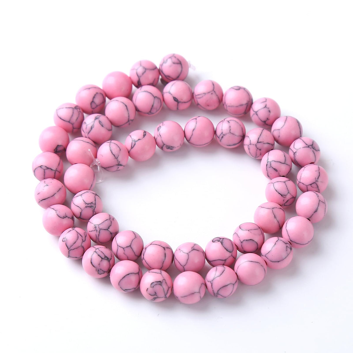 6MM 60PCS Pink Turquoise Spacer Loose Beads for Jewelry Making DIY Bracelet Necklace