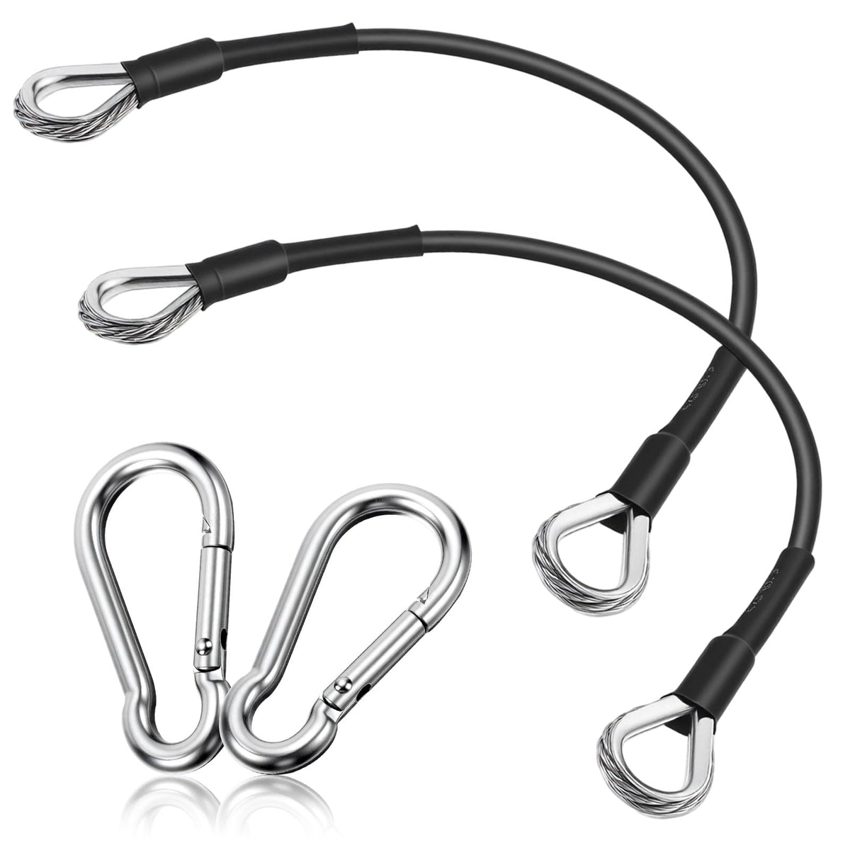 Gtziqa 10" Gym Cable Extension, 2 Pcs Replacement Cable Machine Accessories Compatible with Home Gym Accessories Fitness Extension Rope Attachment for LAT/Tricep Pull Down, Leg Extensions Machine