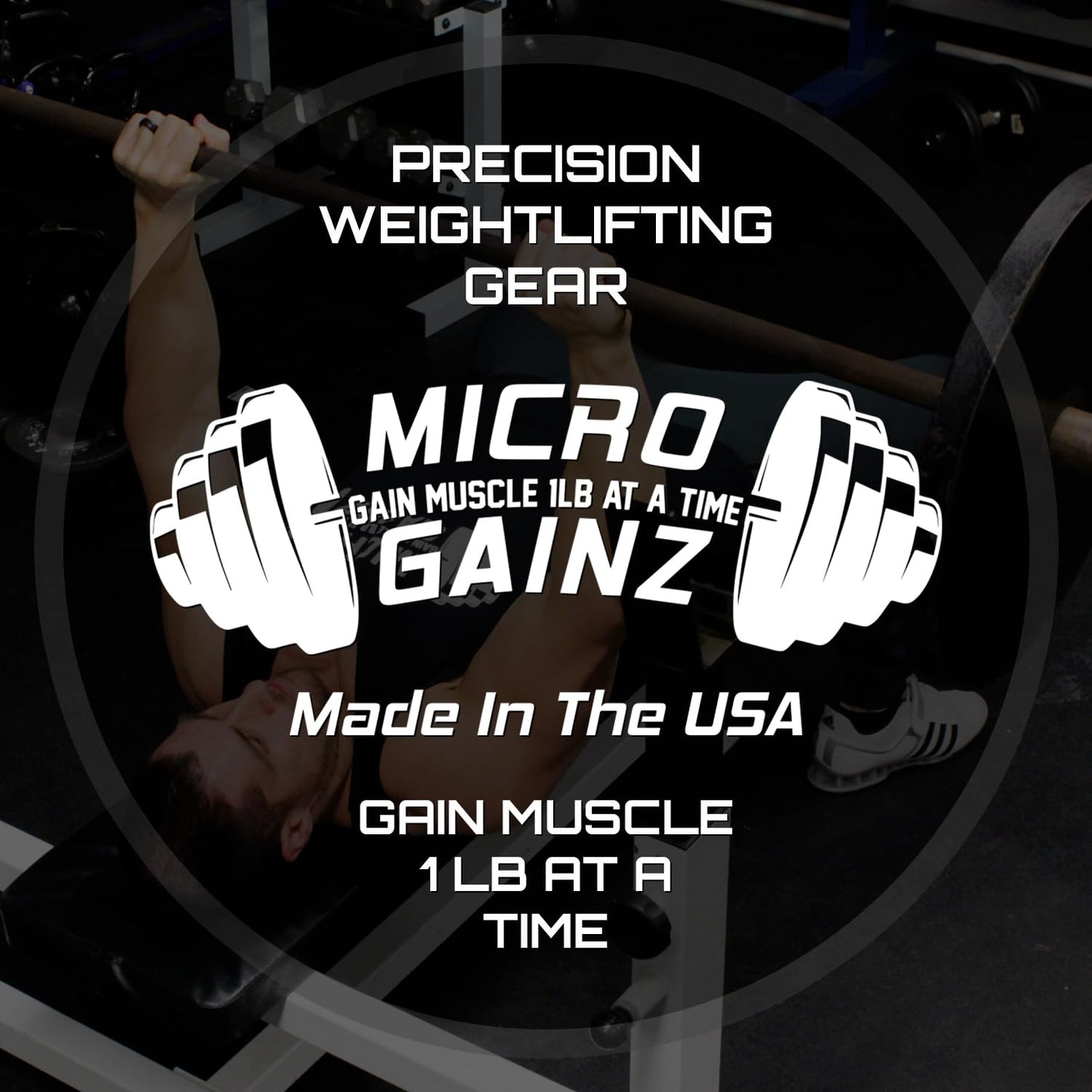 Micro Gainz 1.25LB Magnetic Weight Attachment for Nuobell Style Adjustable Dumbbells, Choose 2 or 4 Piece Magnetic Weight Plates, Ideal for Micro Loading Dumbbells, Made in USA