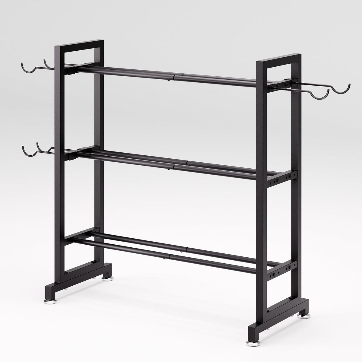Adjustable 3-Tier Dumbbell Rack – Heavy-Duty Metal Weight Storage Stand for Dumbbells, Kettlebells, and More – Space-Efficient Home Gym Organizer – 396 lb Capacity (Dumbbells Not Included)