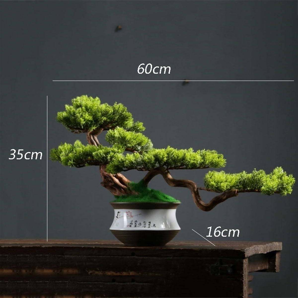 XJOYSL7921 Artificial Bonsai Artificial Bonsai Simulation Tree High-end Light Luxury Greenery Entrance Decoration Ornaments for Home Office