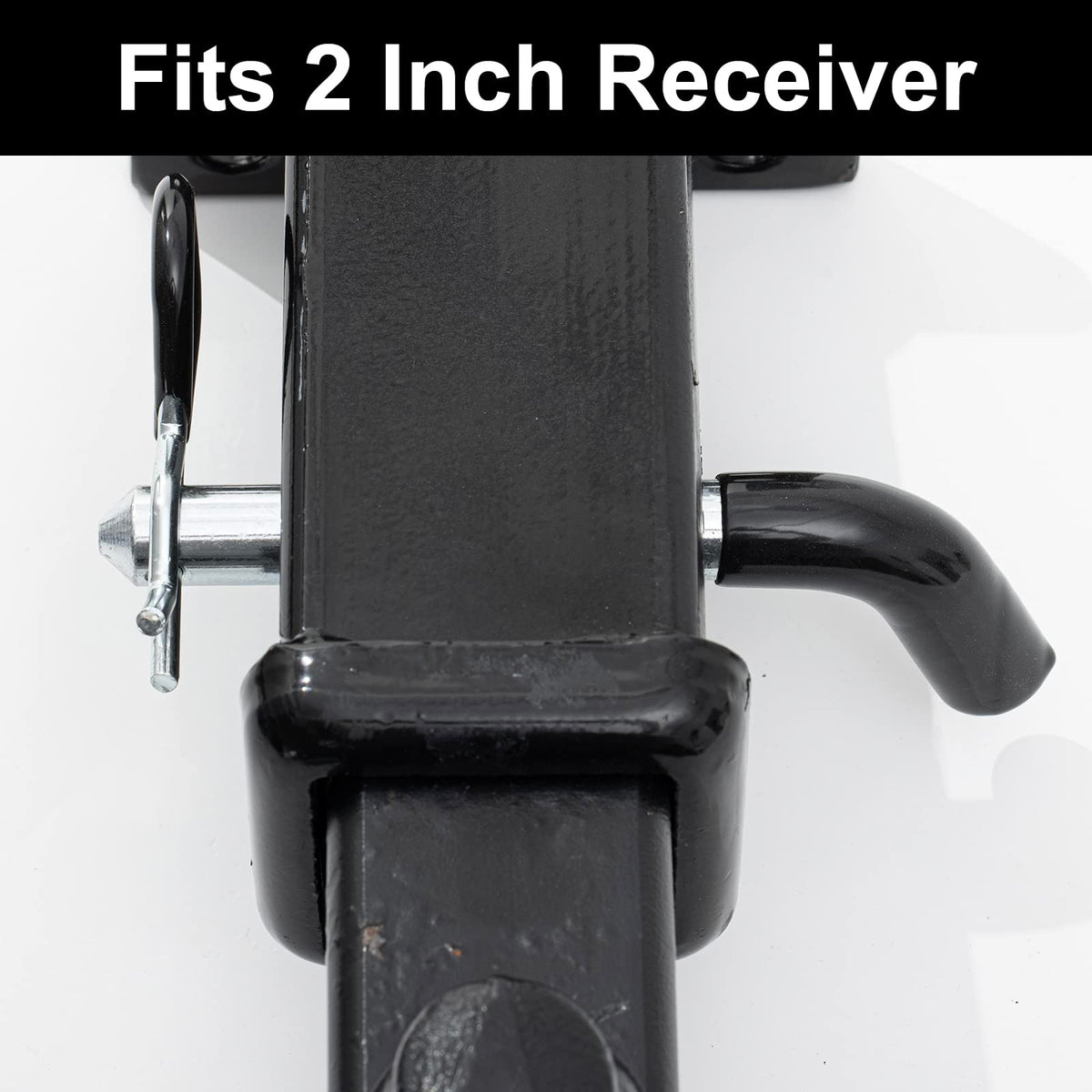 TOPSHINE Trailer Hitch Pin & Clip 4 Pack, 5/8 Inch Diameter with Rubber-Coated Vinyl Black Grip, Fits 2" Receiver