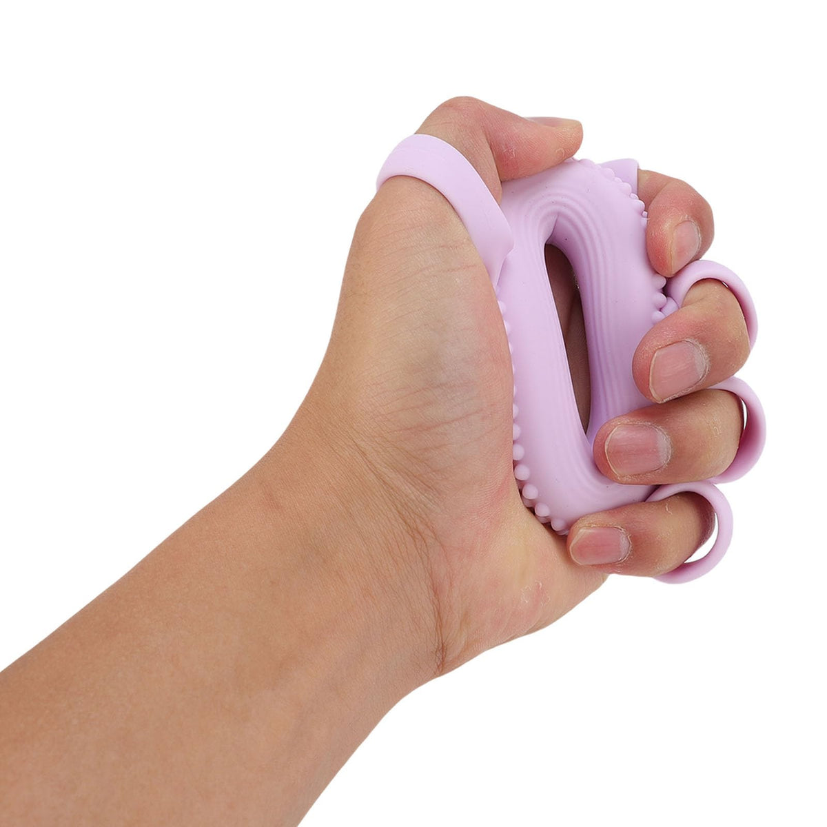 NOENNULL Finger Stretcher Grip Strength Trainer Soft Non Slip Finger Exerciser for Home Office Gym Silicone Purple