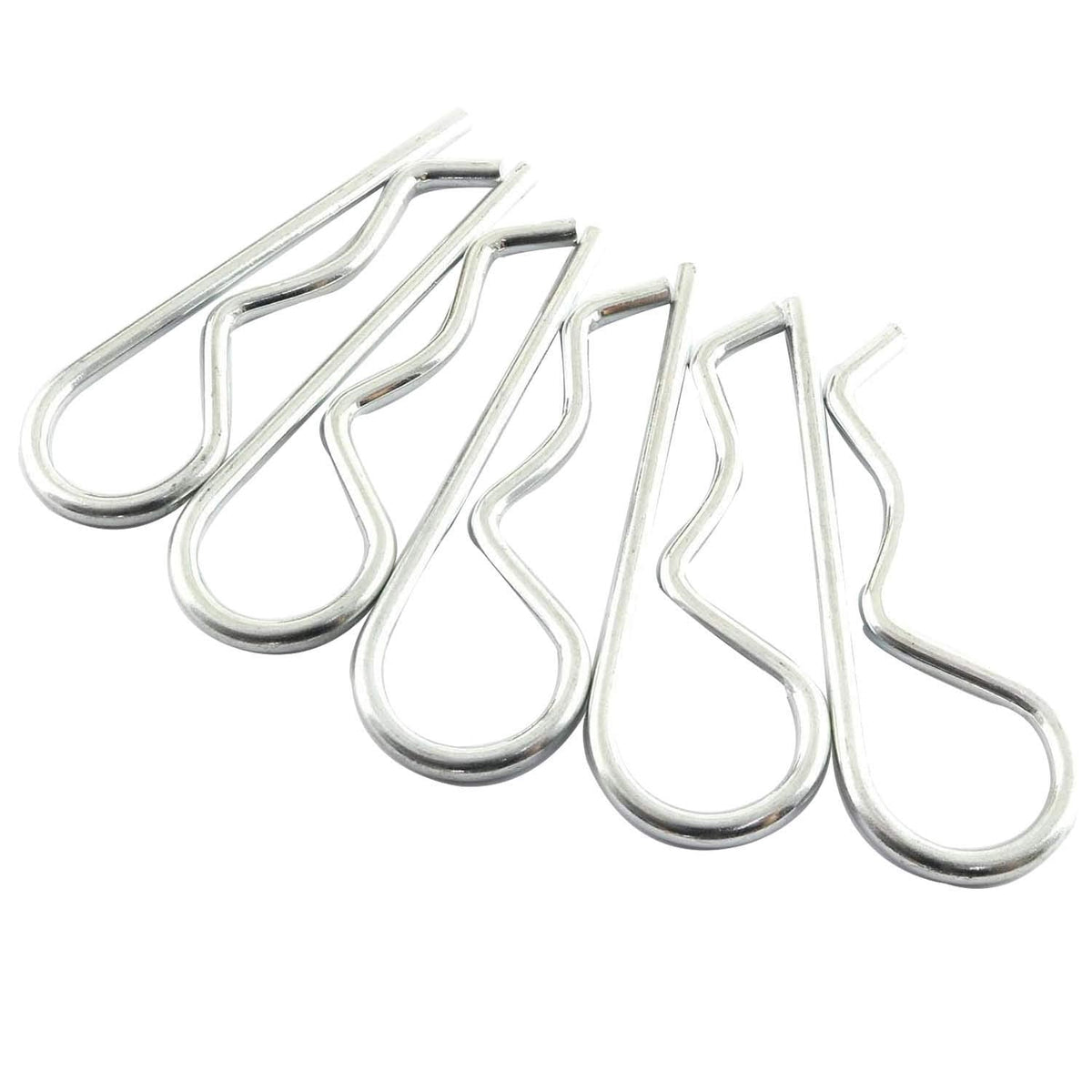 20Pcs Cotter Pins R Clips Hardware Pins, Heavy Duty Zinc Plated Cotter Pin Hairpin Assortment Kit for Use On Hitch Pin Lock Systems, Trailer Hitch, Lawn Mowers, Trucks - M3 X 60mm